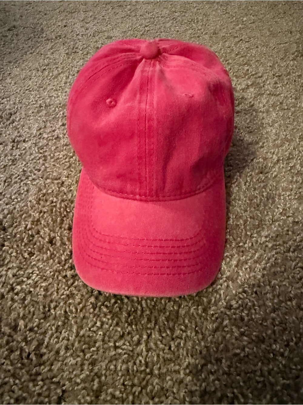 Classic Pink Cotton Baseball Cap - Unbranded